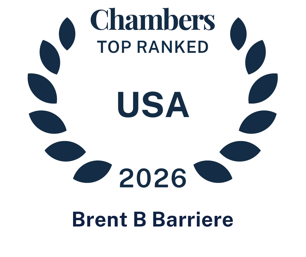2026 Chambers Top Ranked Brent Barriere