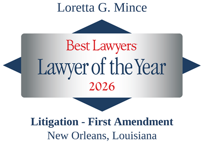 Lori Mince Best Lawyers: Lawyer of the Year 2026 in Litigation - First Amendment Badge