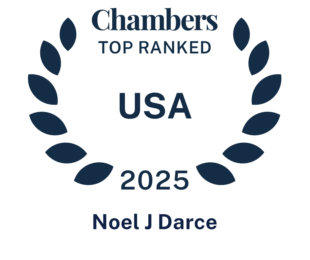 2025 Chambers Top Ranked badge for attorney Noel Darce