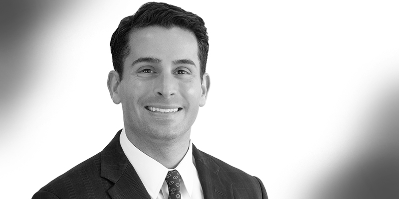 Black and white headshot of attorney Gabriel Winsberg